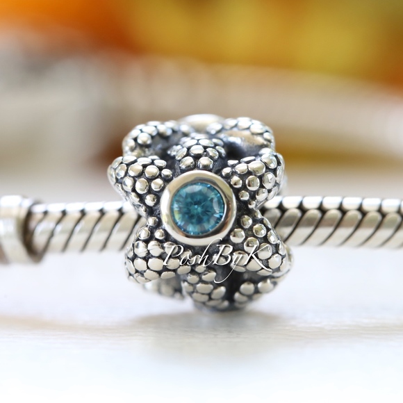 Pandora Sea Star Turquoise Spinel Charm 791163SST - Picture 2 of 4